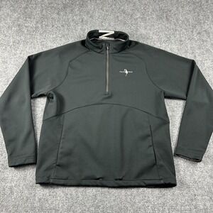 Zero Restriction Tour Series Jacket Mens Large Black 1/4 Zip Golf Crane Creek